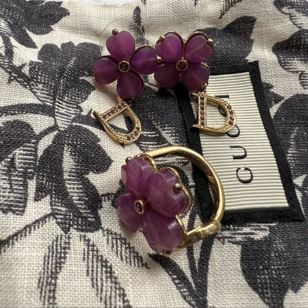Dior ring and earrings set